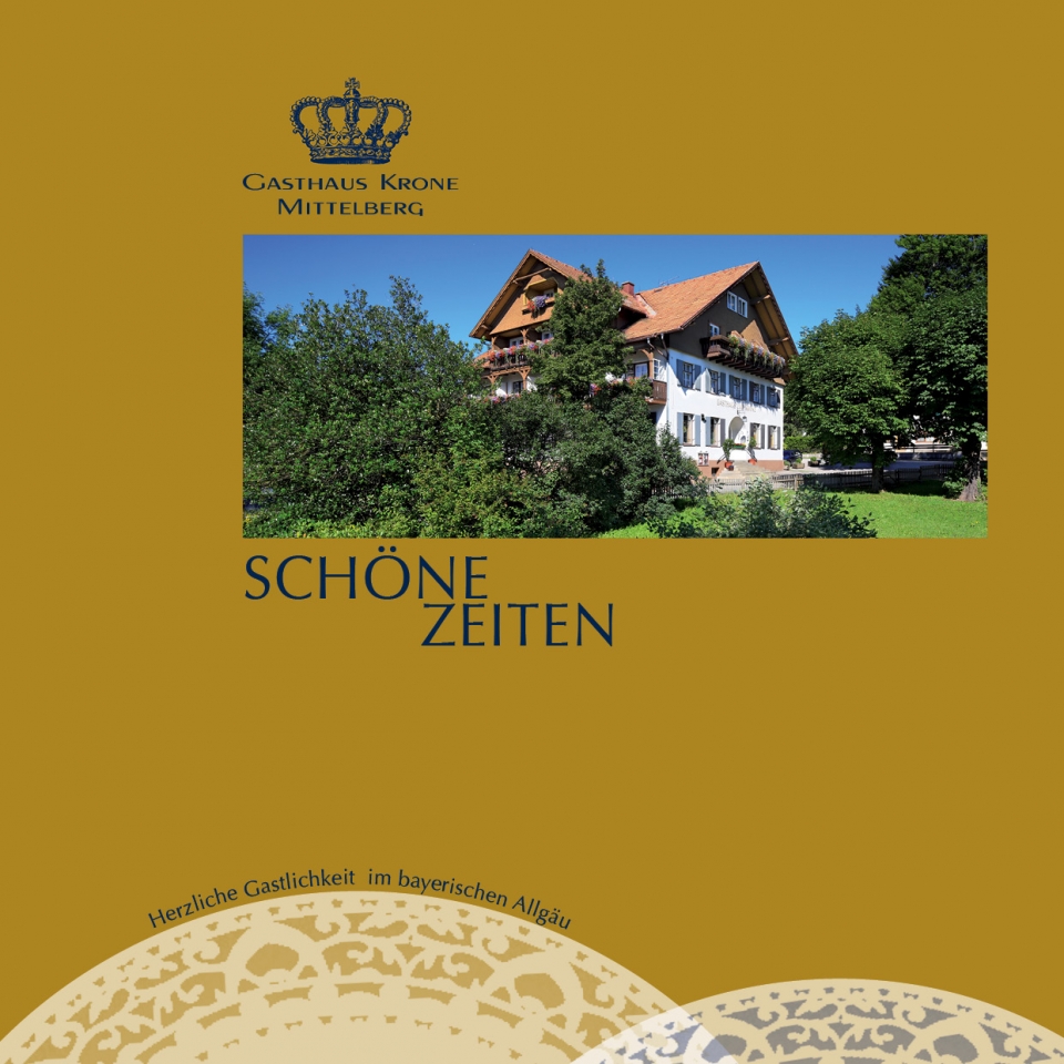 Imagebroschüre für Gasthaus Krone Mittelberg von der Werbeagentur KONTUR Freudenstadt im Schwarzwald
