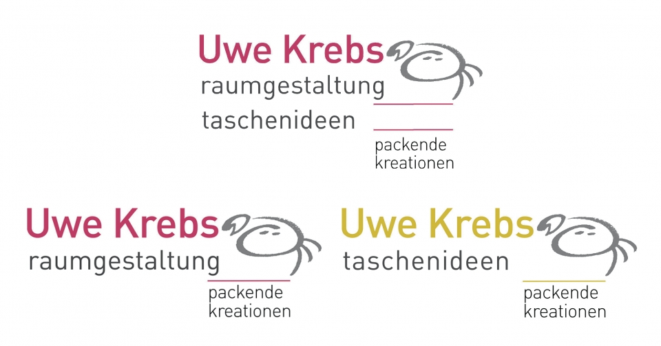 Logo www.krebs-raumgestaltung.de und www.krebs-taschenideen.de von Werbeagentur Kontur Freudenstadt
